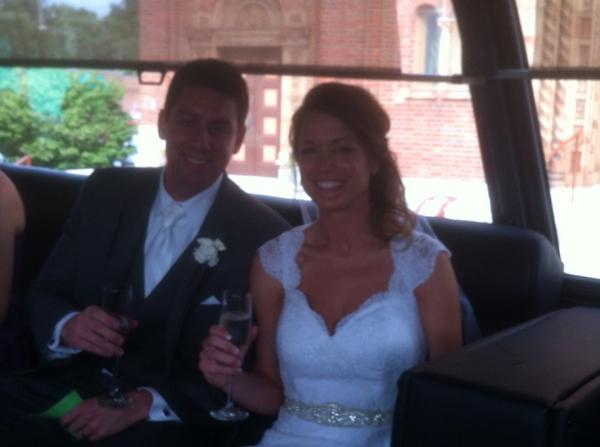 GuncleHappy's tweet photo. The happy couple. Congrats. Let's get the party started. #schweigertwedding http://t.co/OCp1ydxE35