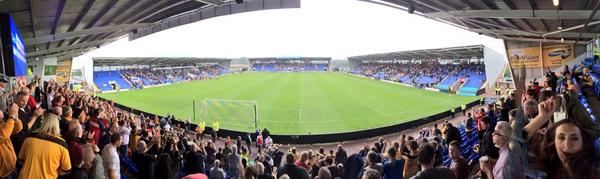 ncfcphotos's tweet photo. View from today's match at Shrewsbury! CTWD! http://t.co/pNBZEPUvKN