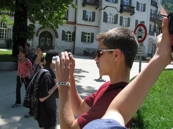 ChadforKing's tweet photo. Charles, a connoisseur of the fine arts, photographing the beautiful castle of Neuschwanstein in Germany. http://t.co/XLpeZ9xptW