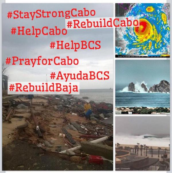 Caboescapetours's tweet photo. @marcoregil #cabo &amp; #baja HELP #hurricane devastation, supplies and donations needed to #rebuildcabo #rebuildbaja http://t.co/mSUEPrvE01