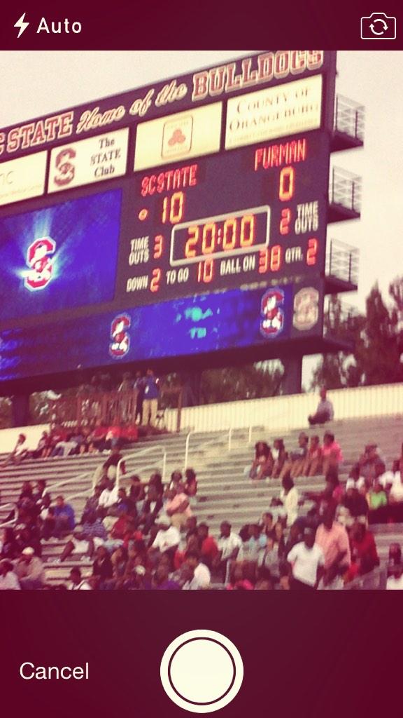 #Marching101 #WeAreSCState #SCSU #BeatFurman #HALFTIMESCORE
