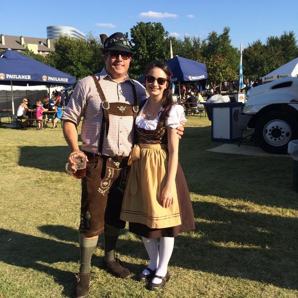jwjj50's tweet photo. Donnie and Kayla in their authentic German attire. #Octberfest @Chilihead11 #socialwellbeing #todayschilis http://t.co/qnIFocgeeb