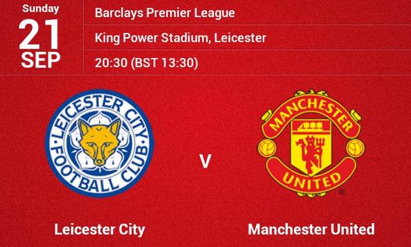 Man Utd Malaysia On Twitter Matchday Barclays Premier League Leicester City V Manchester United Tonight At 8 30pm Live On Astro 812 832 Hd Http T Co Vsdb5zebxb