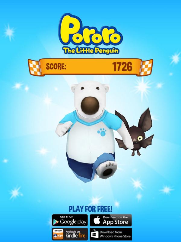 I just scored 1726 in Pororo Penguin Run. Beat that! Join the fun, Its free! bit.ly/pororogame