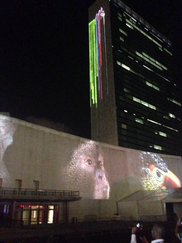 UN's tweet photo. Happening now in #NYC:  #ProjectingChange #Climate2014 kick-off event at the UN. Info here: http://t.co/8EBMpYrCgi http://t.co/gdt8NyBdIz