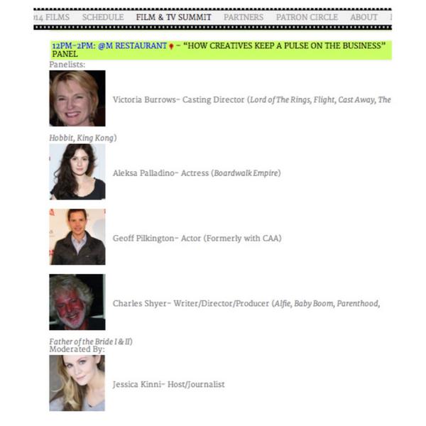 JessicaKinni's tweet photo. Moderating @CatalinaFilm Starting 9/24  w/ allstars #victoriaBurrows #aleksapalladino #geoffpilkington #charlesshyer http://t.co/kAv3G39lQF
