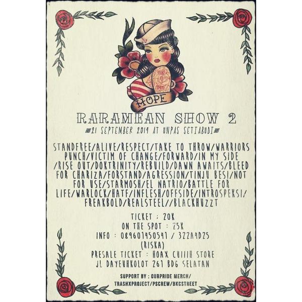 TODAY! #Rarameanshow2 w/ <a href="/standfreeHC/">STANDFREE</a> <a href="/ALVBDG/">ALIVE</a> <a href="/inmyside_noise/">INMYSIDE</a> <a href="/tkthrwbdg/">tkthrw</a> <a href="/VOCBDG/">VICTIM OF CHANGE</a> @FORWARD_hc @warriorspunchHC etc