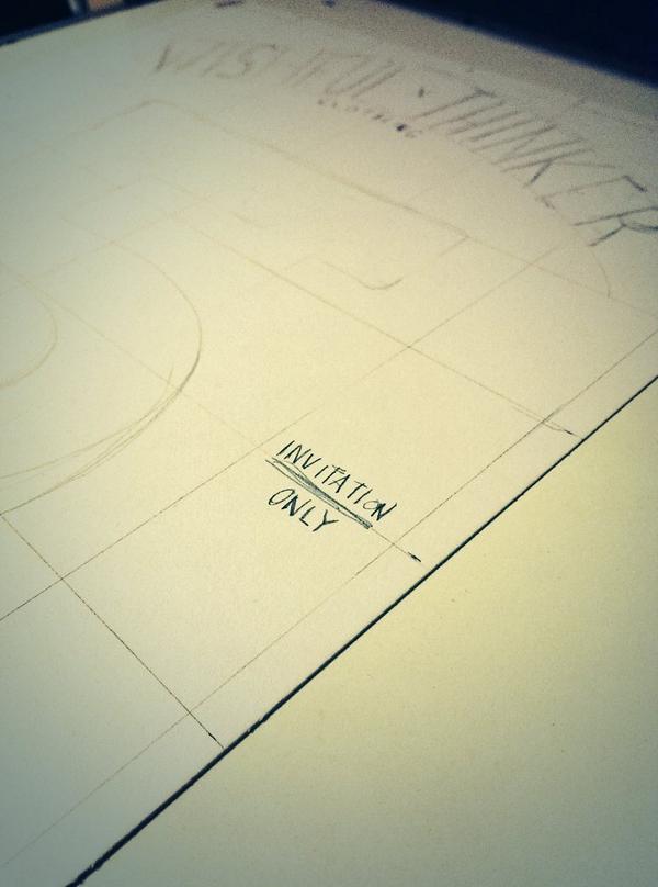 WT_Clothing's tweet image. Working on our anniversary party invites. #processshot