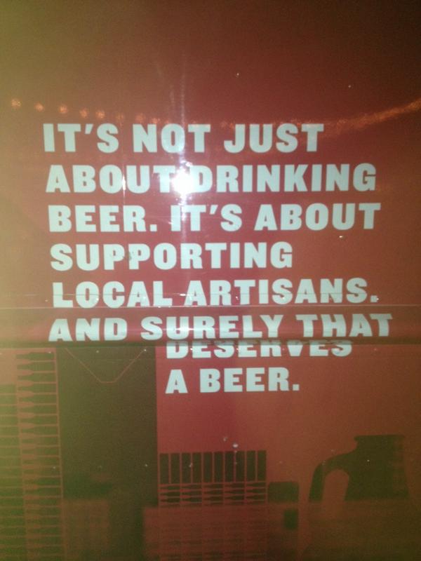 It's getting dark - we're splitting up and have beer at <a href="/NuitBlancheYYC/">Nuit Blanche Calgary</a> and still at @YYCWagons till 10.