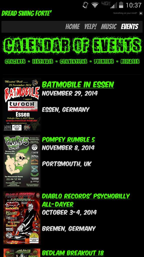 Today I rearranged the Calendar of Events and added a cool easter egg for the serious perusers out there!