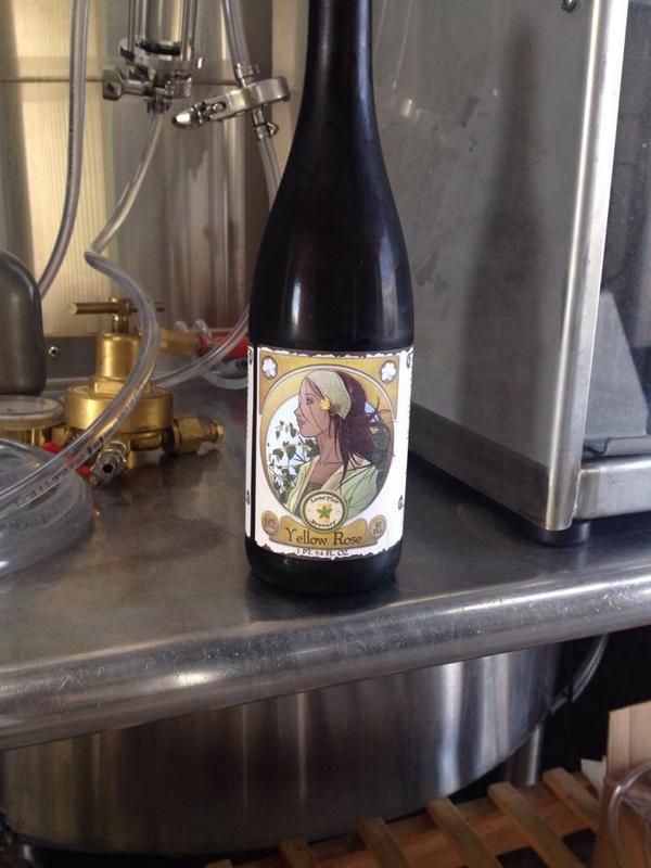 lonepintbrewery's tweet photo. 1st labeled bottle of the pretty lady, Yellow Rose. We'll announce next week where it will be available! http://t.co/YN1mZAxxSX