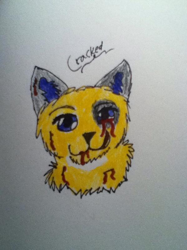 HauntedJasper's tweet image. I was bored so I drew this :T her name is Cracked shes simply a insane character &amp;amp; theres staples in her face :T