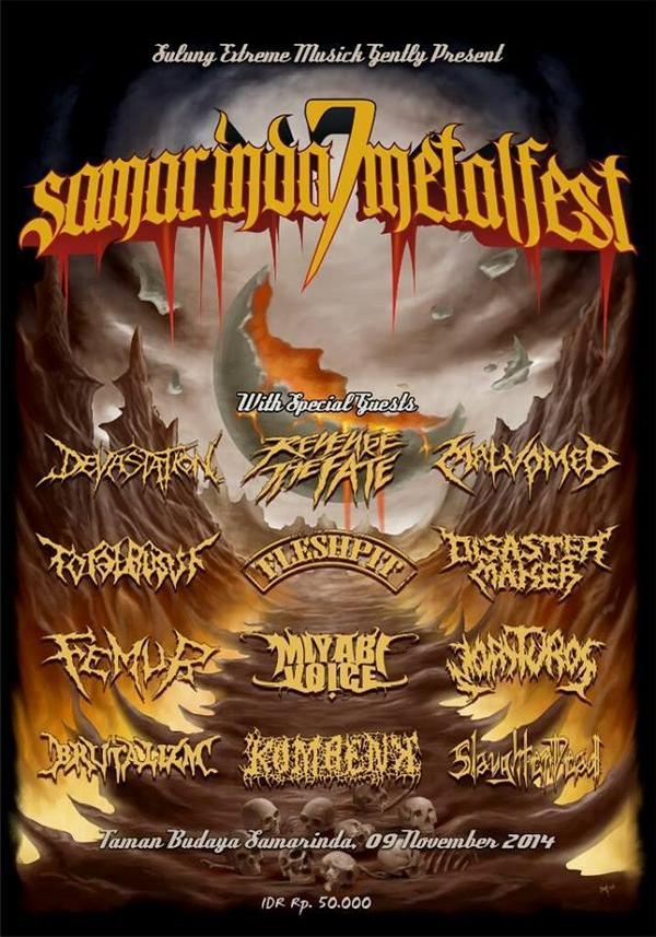 #xtremeinfo Revenge The Fate akan menjadi headliner "Samarinda Metalfest 2014", 7 November di Taman Budaya Samarinda