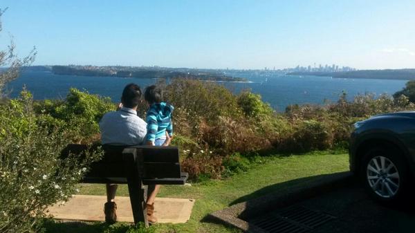 BhatiaBilly's tweet photo. At North head scenic drive with my little man great walk with great view @medibank @MirandaKerr #genbetter http://t.co/bt2fiRNxrE
