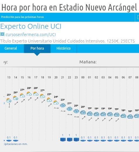 MundoCordobaCF's tweet photo. Parece que la previsión del tiempo mejora y no lloverá durante el #CCFSevilla. http://t.co/9r6vc0iL3l