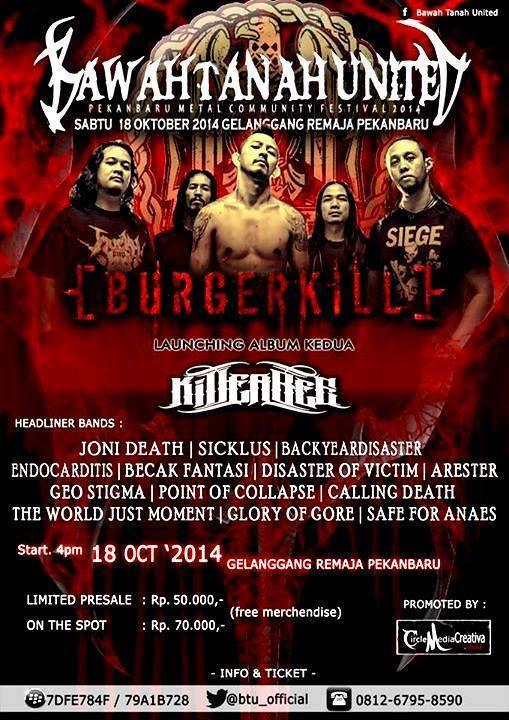 #xtremeinfo Burgerkill akan tampil di Gelanggang Remaja Pekanbaru tanggal 18 Oktober mendatang