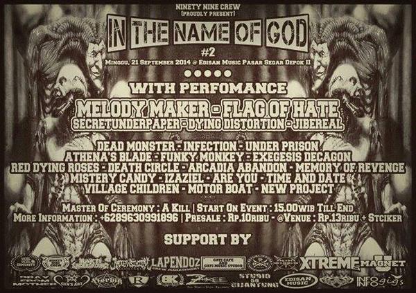 #xtremeinfo Malam ini Melody Maker dan Flag Of Hate akan tampil di Pasar Segar Depok