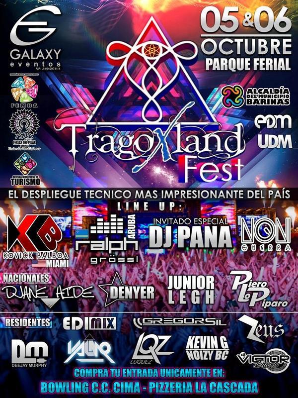 ZonaOnFM's tweet photo. #AgendaON: [BARINAS] 5 Y 6 octubre, @Tragoxland Fest. #DjsResidentes: @kevinbj007 @Gregorsilproduc  @deejaymurphy http://t.co/SEeUMEtX7j