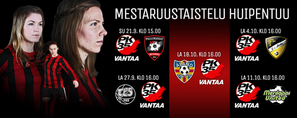 eveparikka's tweet photo. Pistetään eka rasti tauluun. Tuu tänään Myrtsiin kannustamaan #punamustat eteenpäin mestaruustaistelussa! #PK35 #vmhk http://t.co/62VhByMY79