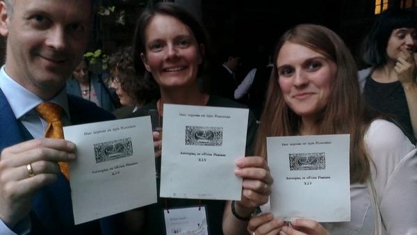 conversiontales's tweet photo. Final #sharp14 tweet from me. @iangadd, @torcheculs and I show off our printing skills at Plantin-Moretus Museum. http://t.co/4ZN8FUTE1m