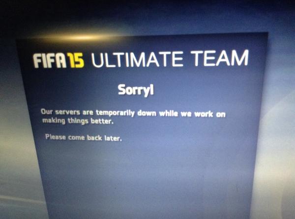 helpfut151's tweet image. “@flurry_saul: Why are the servers for the web app down @EASPORTSFIFA http://t.co/G3o76QAfGM”