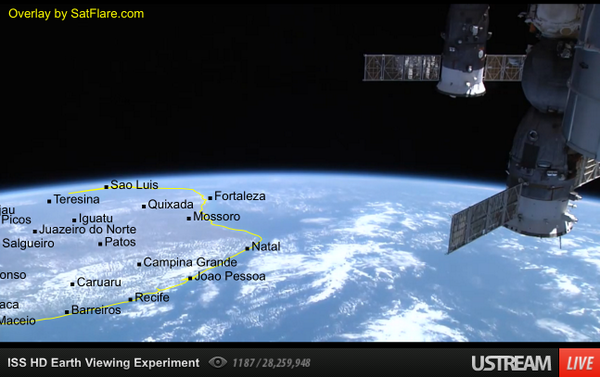 Satflare's tweet photo. @Satflare Brasil captured by the aft HD cam http://t.co/C34s1QZ9RF
