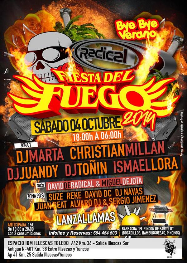 Radical_Oficial's tweet photo. @Miguelpr16 El sab 4 octubre despedimos el verano al ritmo de las llamas y el dance: FIESTA DEL FUEGO 2014 http://t.co/yN7t0JXCtL