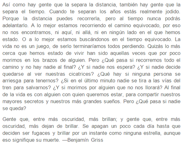 BenjaminGriss's tweet photo. ¿Qué pasa si recorremos todo el camino y no hay nadie al final? http://t.co/fXosovUvnP