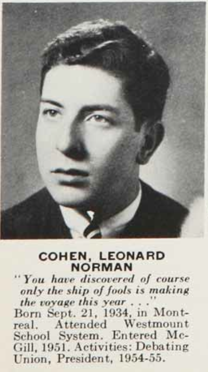 Happy Birthday to the coolest living Canadian Legendary grad Leonard Cohen (BA 55, DLitt 92) is 80. 