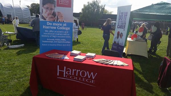 HarrowCollege's tweet photo. Great to speak with parents and potentual students today at Under One Sky for #Harrowat60. Stand 9a. http://t.co/jg05V5ZPEh