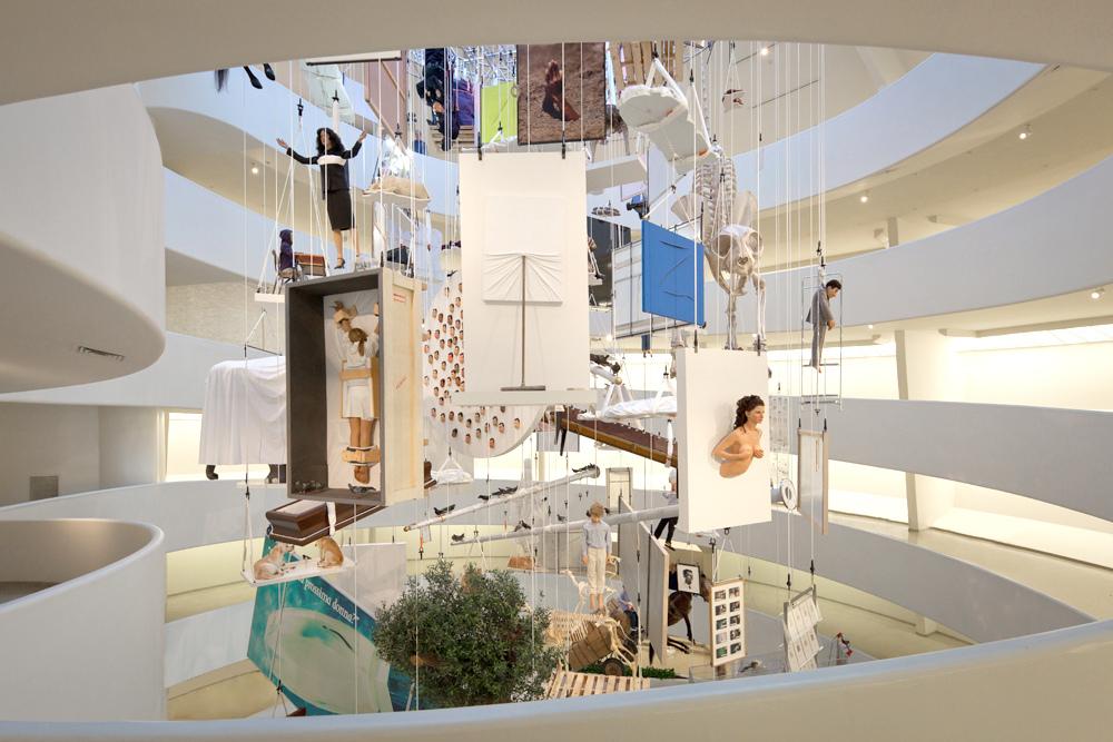 Happy birthday, Maurizio Cattelan! Watch a time-lapse from his 2011 Guggenheim retrospective:  