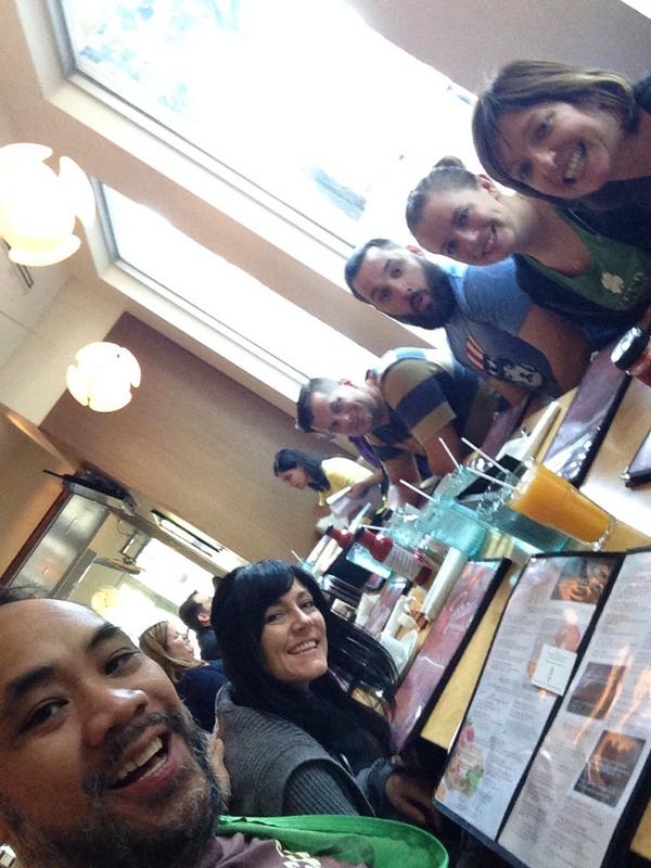 gsqrd's tweet photo. @saskametz @Kat613 @dave_ride @_torontoT @trishthedish67 Breakfast time! #Canamerica #FrontStuff http://t.co/IqnIL7ABfp