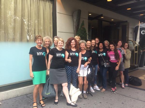 TheWattwatcher's tweet photo. There's the missus (think a lot of red hair) RT @1millionwomen Getting ready to march NYC #climatemarch2014 http://t.co/ns6xoBOR0W