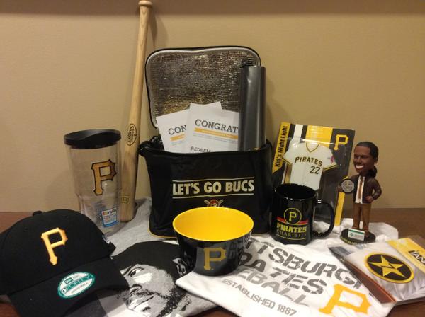 Pirates's tweet photo. RETWEET THIS all day! for your chance to win our #BucSocialAppreciation prize pack &amp; 4 tix to a game in 2015! #Whiff http://t.co/999LtO2hXe