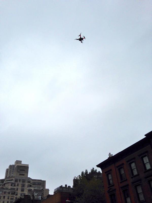 whoisbenchang's tweet photo. "look mom, a drone!" spotted outside the @92Y before the @socialgood summit. the future is now, as is #2030NOW http://t.co/mcTLCzjPyb