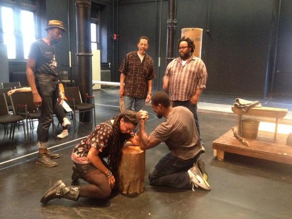 Discussing script changes with Sterling (Hero).  Guess who got the last word :)