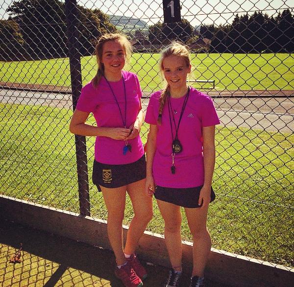 Big thanks to Meg &amp; Ellen for umpiring our U11 matches today. Well done girls! #blueandgold