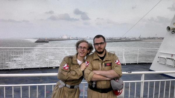 damnedbusters's tweet photo. Au revoiar France and into the choppy English channel #whr2014 #bustersOnTour http://t.co/FPDnWX3VPO