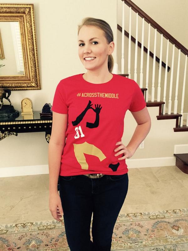 lauraemok's tweet photo. Got my @AnquanBoldin #AcrossTheMiddle @teespring t-shirt today. #49ers! #teespring http://t.co/RLg0sUBzTP