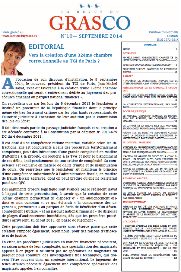 RT @GRASCO_FR 'Publication du  N°10 de la revue du GRASCO septembre 2014

larevuedugrasco.eu/FR/ ”