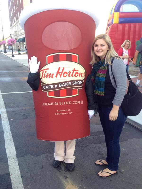 kimstambo's tweet photo. @TimHortonsUS This giant Tim Horton's cup is a Cappucino lovers dream come true! http://t.co/m0GH9NjKGb