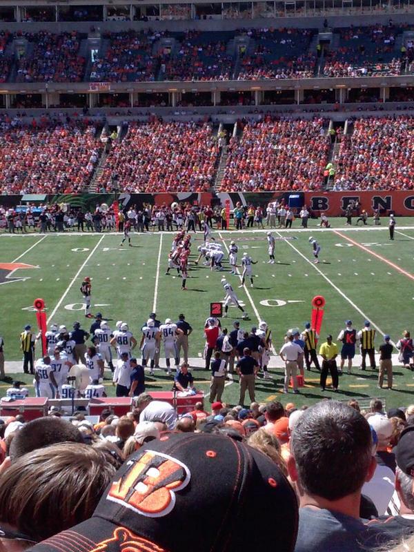 #LetsRoar had perfect seats at the Bengals game.3-0