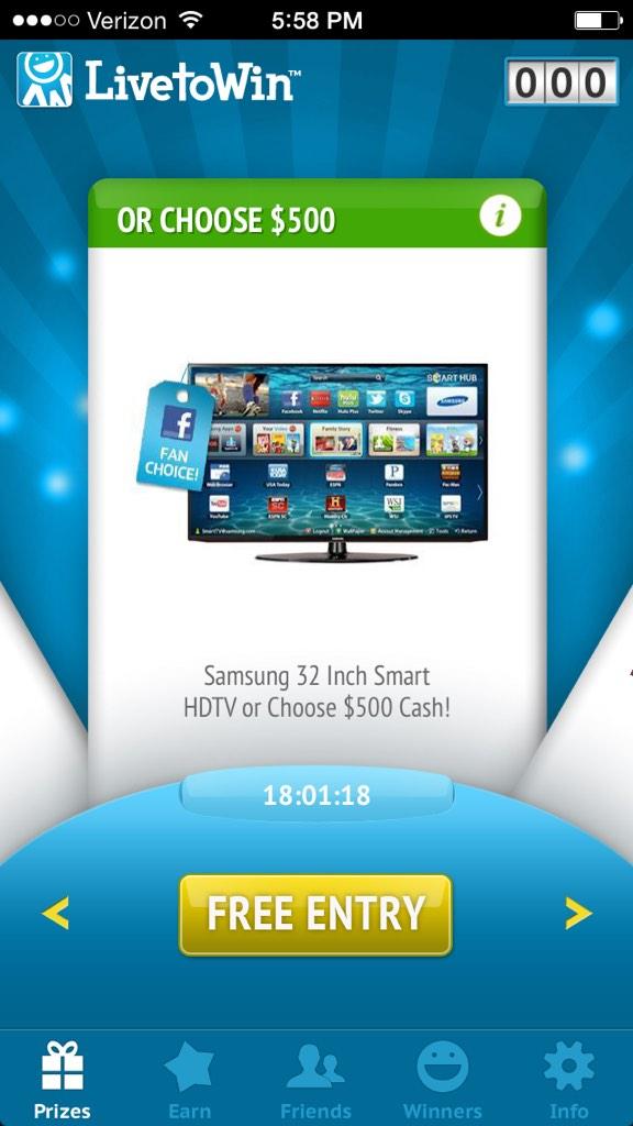 edwardmag's tweet photo. #win this #tv click link in bio all #free no cc required u choose #prize or #500cash #join #yes #free #money #tv http://t.co/ZPBLvOAanz