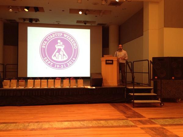 CoStartersVA's tweet photo. Here we go! @ghofbauer kicking us off! #RVASW http://t.co/MrKkaoVC1Q