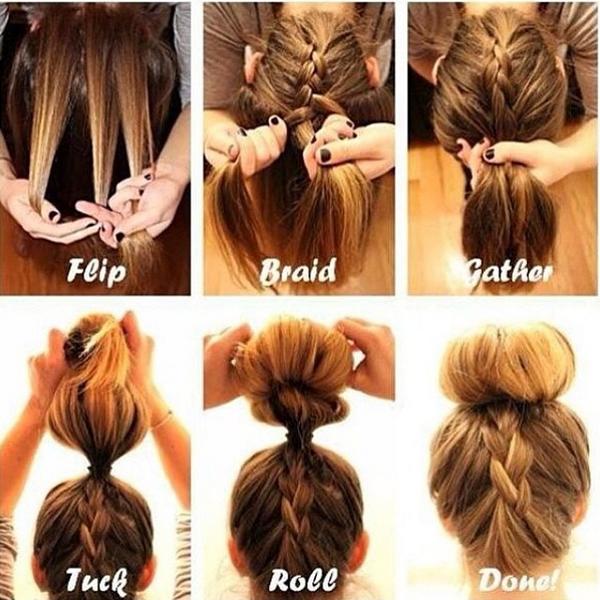 Kaleycuoco On Twitter Easy Braided Bun Click Http T Co