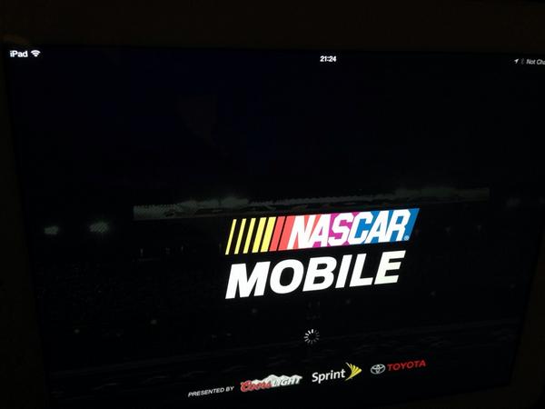 koennie's tweet image. For a paid service Nascar Mobile SUCKS. This is the only way I can watch it. #notloading #nascarmobile #nascar