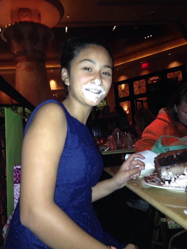LilliCheer's tweet photo. Happy birthday to cerina!! Went to the cheese cake factory!! Lots of fun!!🍰 http://t.co/FjrVdSUAES