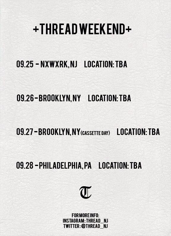 EZRAKH's tweet photo. Next weekend is #THREADWEEKEND Stay tuned for more info n follow @Thread_NJ on here and Insta http://t.co/4agyoaQqNr