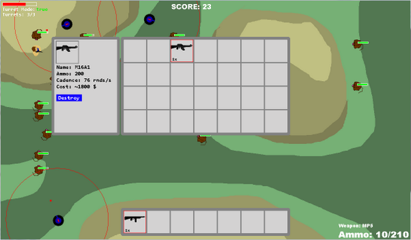 Sedlacek's tweet photo. Finally! I've added an item and inventory system to my game. But still using the temp art. #Gamedev #Pixcom #indiedev http://t.co/sW4tJ9XBPc