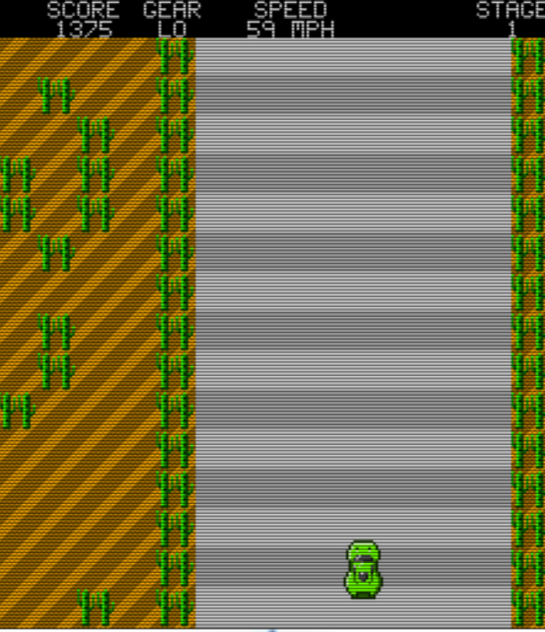 BoddickerGames's tweet photo. Early shot of the 4th game that will be added to Amazingly Awful Arcade, Desert Race, with awful scanlines included! http://t.co/4G275OzbYj
